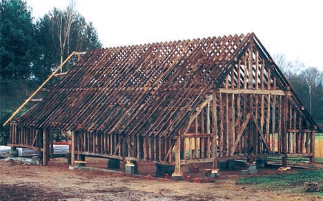 Maisons à colombage par la méthode des bois courts